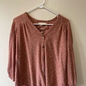 Women's Pink Button-Up Top